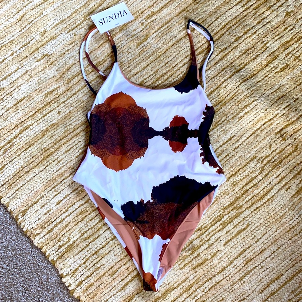 Sundia Cow Print One Piece Swimsuit